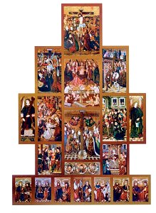 Recomposición general del retablo de la Santa Cruz de Blesa (Museo de Zaragoza)