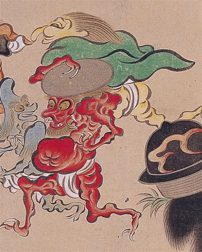 Red detail, Night Parade of a Hundred Demons - Google Art Project (cropped)