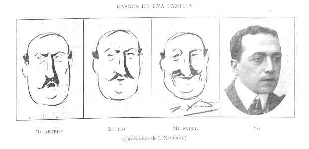 Rasgos de una familia, de Xaudaró, La Ilustración Artística, 30-10-1905
