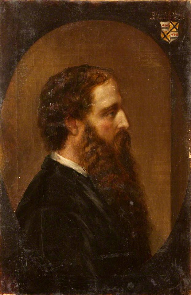 Rebecca Dulcibella Orpen (1830-1923) - Edward Heneage Dering (1826–1892), in Profile to the Right, in a Painted Oval - 343199 - National Trust