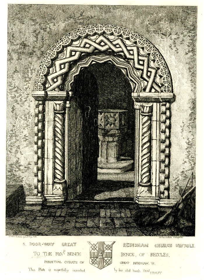 South Doorway Great Redisham Church Suffolk by Henry Davy