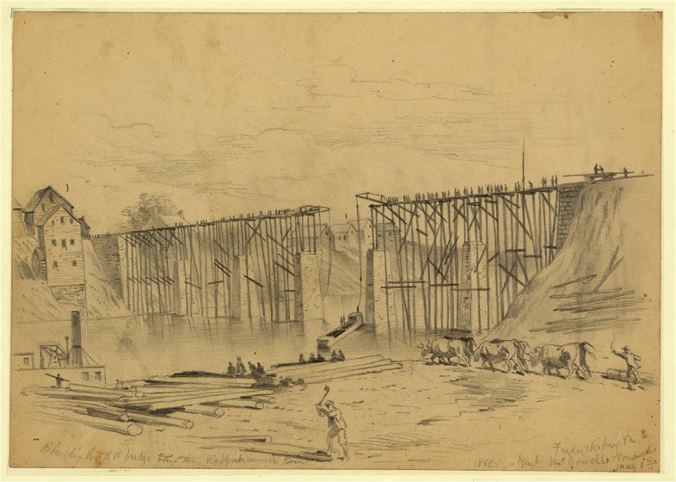 Rebuilding the RR bridge over the Rappahannock River LCCN2004661570
