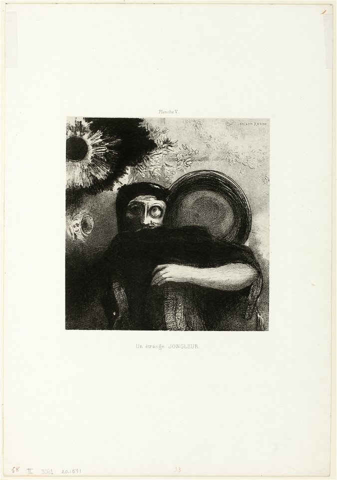 Redon - A Strange Juggler, plate 5, 1920.1591