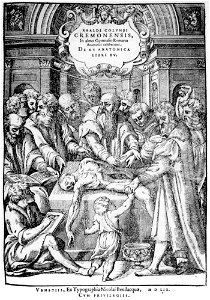 Realdus Columbus De re anatomica libri Venedig 1559 Titelkupfer (Isny)