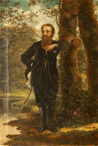 Rebecca Dulcibella Orpen (1830-1923) - Edward Heneage Dering (1826–1892), in the Grounds of Baddesley Clinton - 343302 - National Trust