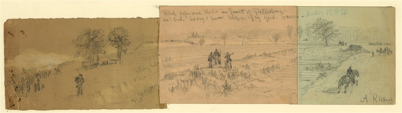 Rebel defensive Works in front of Petersburg nr. Col averys house taken by Genl. Warren - July 1864 LCCN2004660191