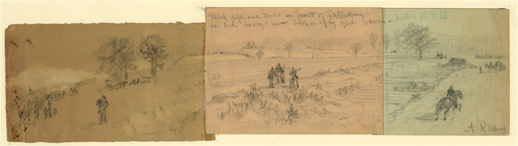 Rebel defensive Works in front of Petersburg nr. Col averys house taken by Genl. Warren - July 1864 LCCN2004660191