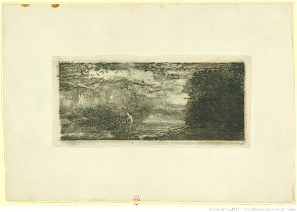 Redon - Cavalier sous un ciel d'orage (Epreuve d'essai), btv1b69509522