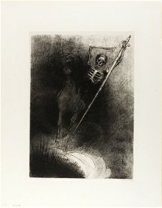 Redon - And His Name That Sat On Him Was Death, plate 3 of 12, 1920.1838