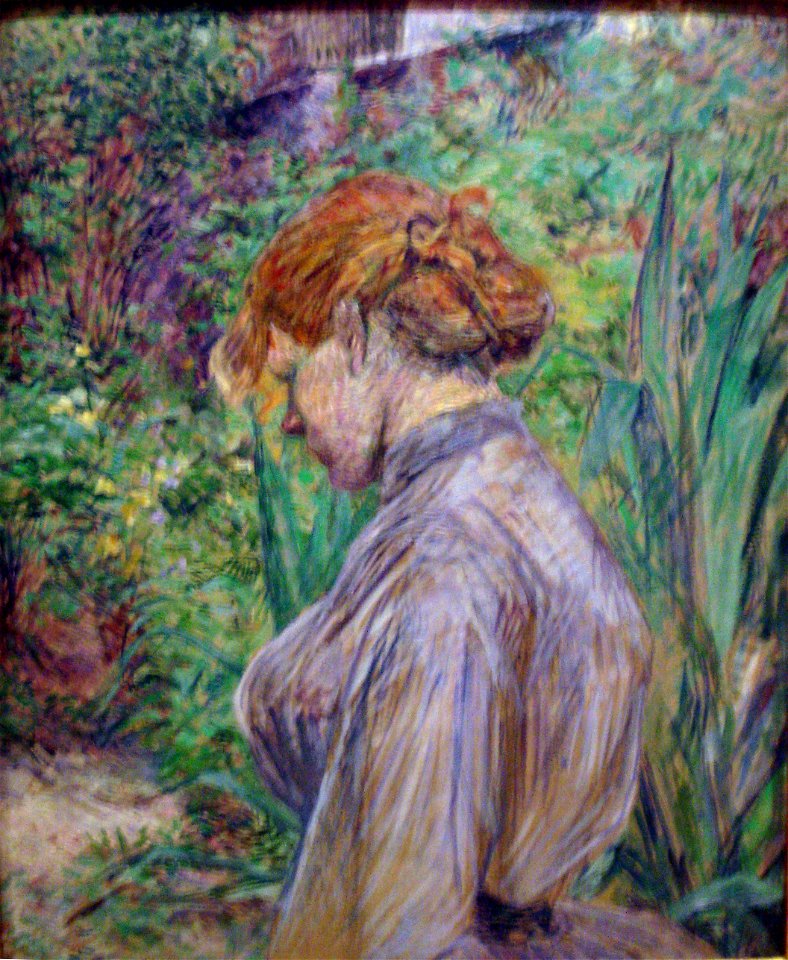 Red-Headed Woman in the Garden of Monsieur Foret by Henri de Toulouse-Lautrec