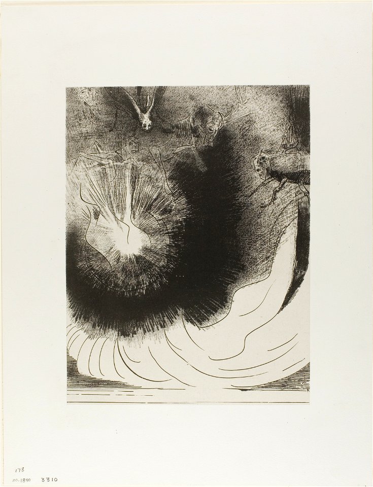Redon - And There Fell a Great Star From Heaven, Burning as it Were a Lamp, plate 5 of 12, 1920.1840