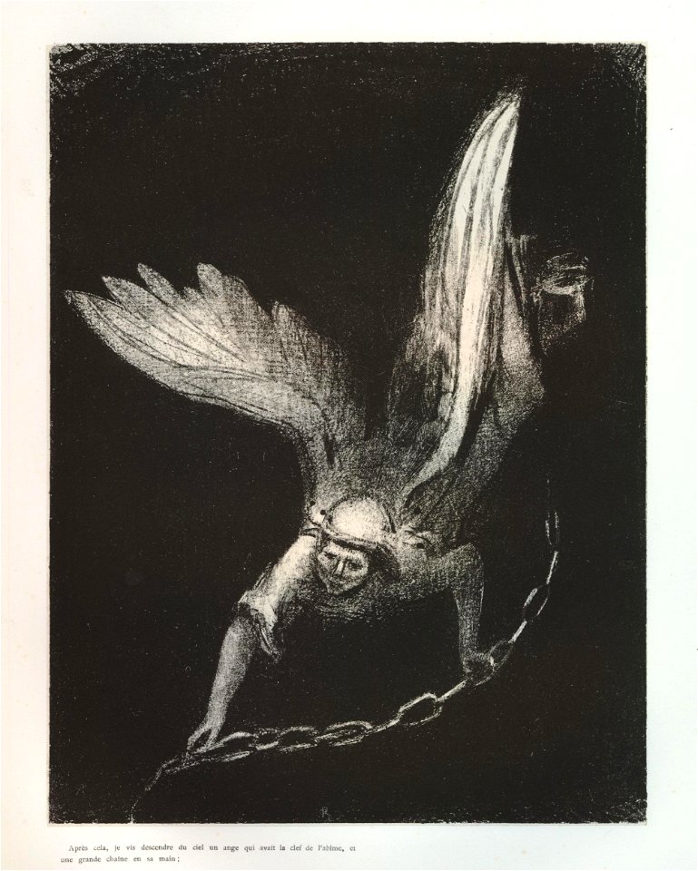 Redon - Après cela je vis descendre du ciel un ange qui avait la clef de l'abîme, 1949,0411.3570