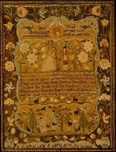 Rebekah S. Munro - Embroidered sampler - American - The Metropolitan Museum of Art
