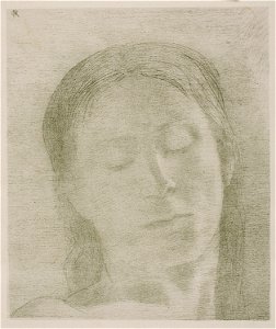 Redon - Closed Eyes, 1920.1673