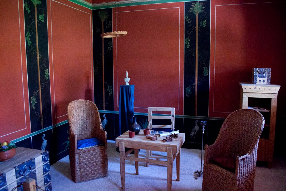 Reconstructed Roman living room in the Painting House