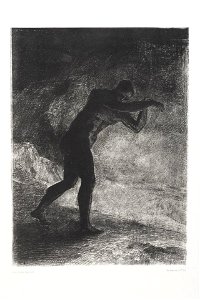 Redon - Et l'homme parut, interrogeant le sol d'où il sort et qui l'attire, il se fraya la voie vers de sombres clartés, 0600822