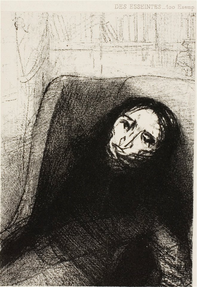 Redon - Des Esseintes, Frontispiece for A Rebours by J.K. Huysmans, 1920.1629