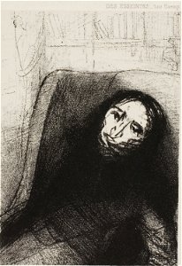 Redon - Des Esseintes, Frontispiece for A Rebours by J.K. Huysmans, 1920.1629