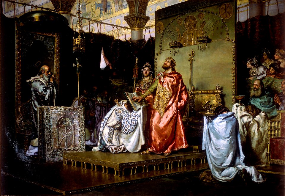 Reccared I Conversión, by Muñoz Degrain, Senate Palace, Madrid