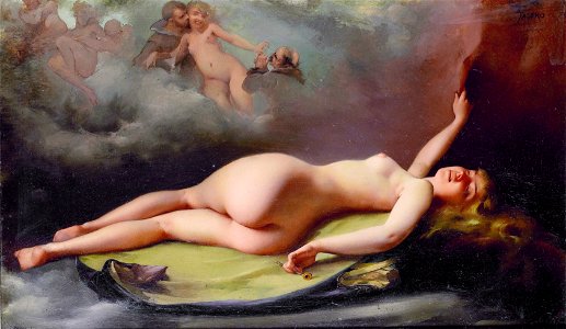 Reclining nude, by Luis Ricardo Falero