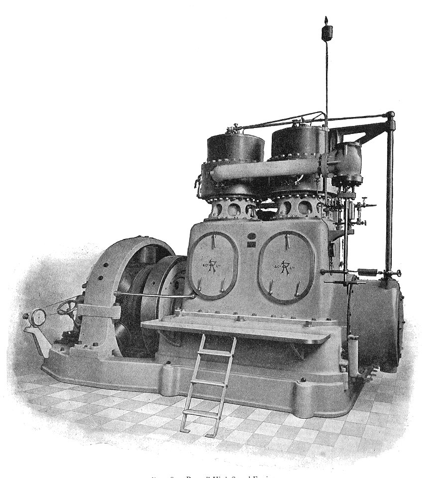 Reavell high-speed engine (Rankin Kennedy, Modern Engines, Vol IV)