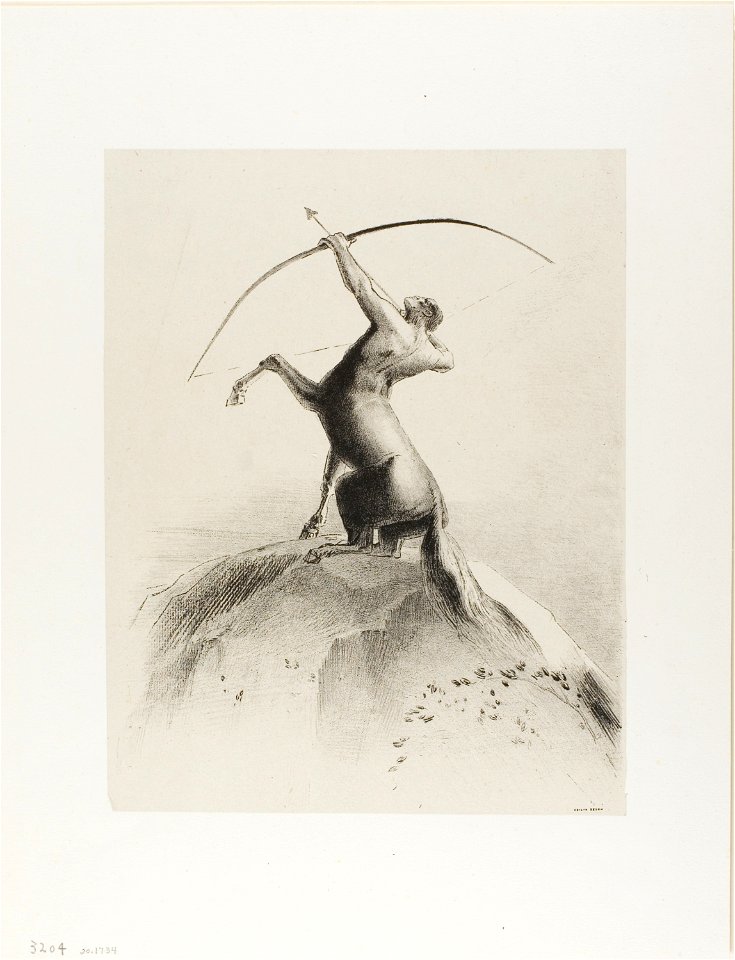 Redon - Centaur Aiming at the Clouds, 1920.1734
