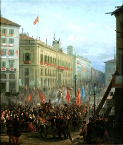 Recibimiento del Ejército de África en la Puerta del Sol (Museo del Romanticismo de Madrid)