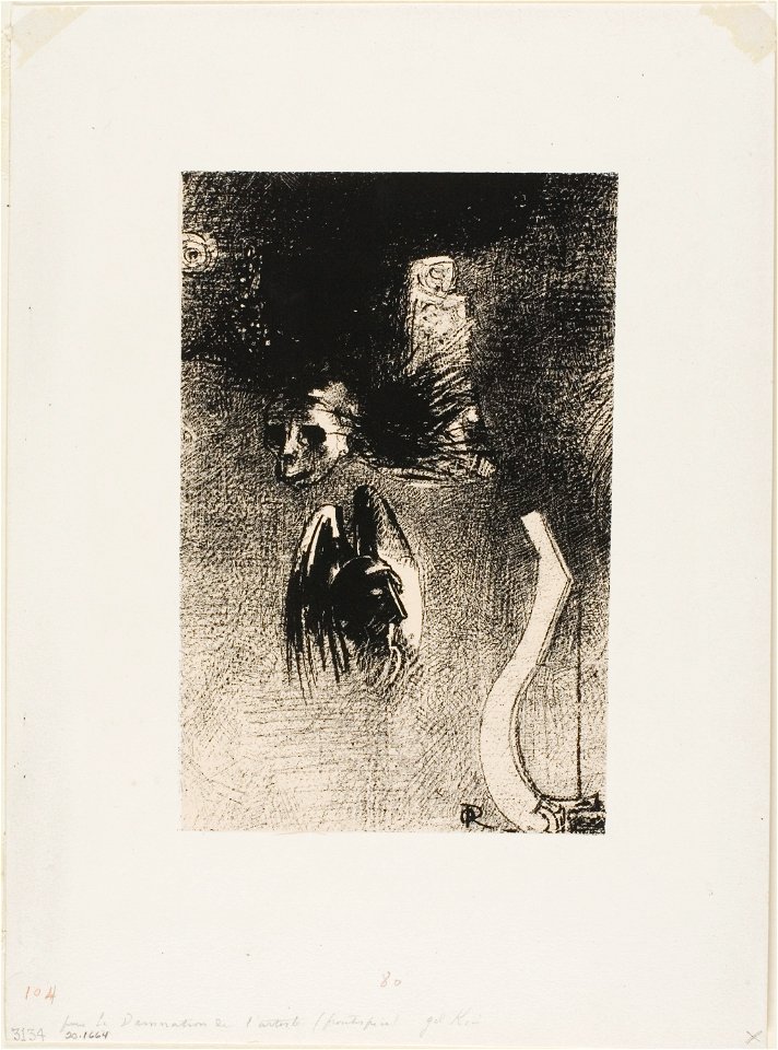 Redon - Frontispiece for Iwan Gilkin’s Damnation de l’artiste, 1920.1664