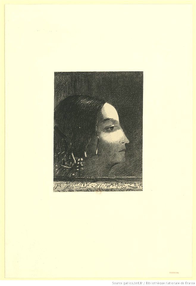 Redon - Dramatique et grandiose avec sa figure de prétresse druidique, btv1b6951042w