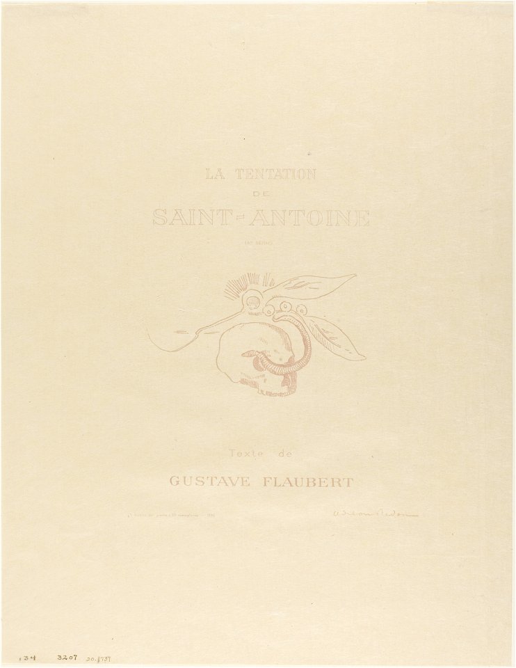 Redon - FrontispieceTitle Plate for the Tentation de St. Antoine, 1920.1737