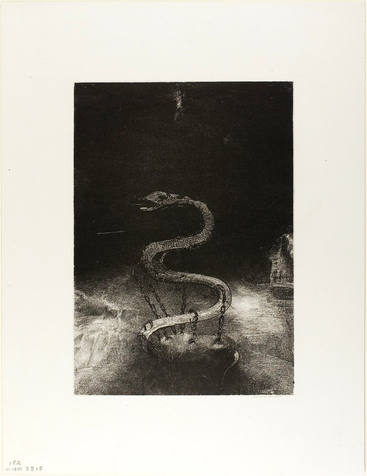 Redon - And Bound Him a Thousand Years, plate 8 of 12, 1920.1845
