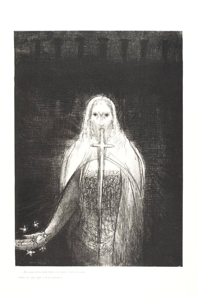 Redon - 'Et il avait en sa main droite sept étoiles, et de sa bouche sortait une épée aigue à deux tranchants', 0485497