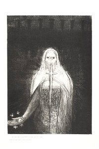Redon - 'Et il avait en sa main droite sept étoiles, et de sa bouche sortait une épée aigue à deux tranchants', 0485497