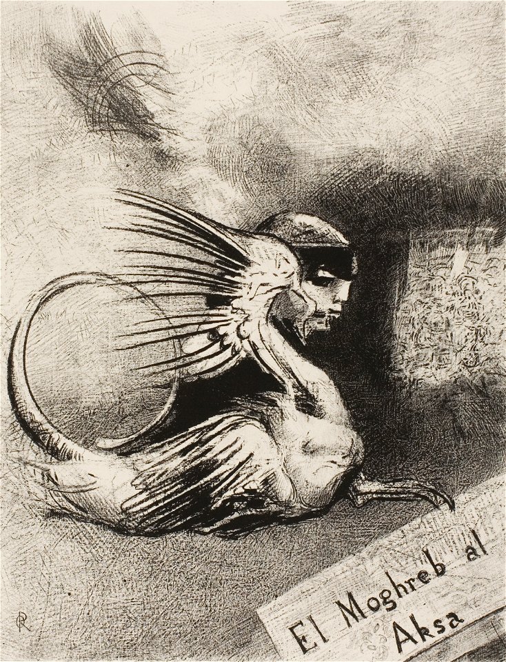 Redon - Frontispiece for El Moghreb al Aksa by Edmond Picard, 1920.1663