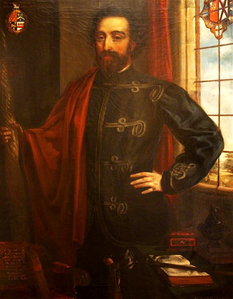 Rebecca Dulcibella Orpen (1830-1923) - Captain Marmion Edward Ferrers (1813–1884), Holding a Narwhal Horn - 343178 - National Trust