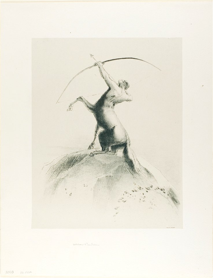 Redon - Centaur Aiming at the Clouds, 1920.1733
