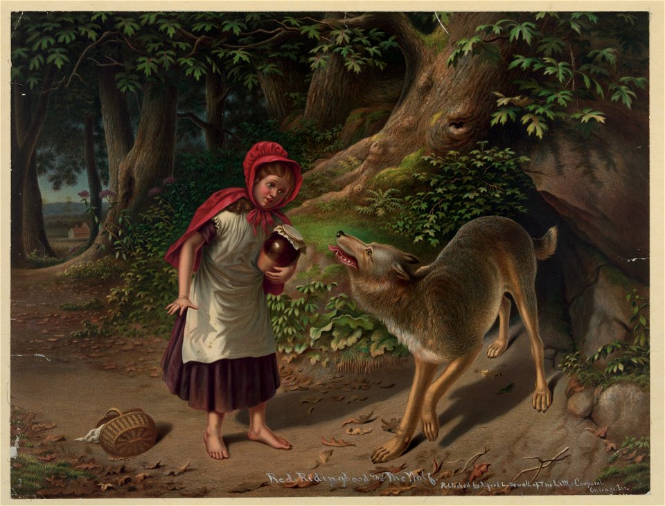 Red-Ridinghood and the wolf LCCN2003674393. Free illustration for personal and commercial use.