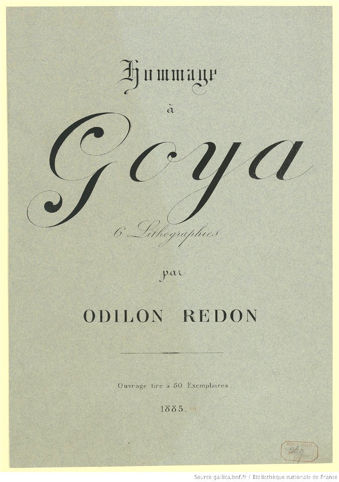 Redon - Hommage à Goya, btv1b6951007f