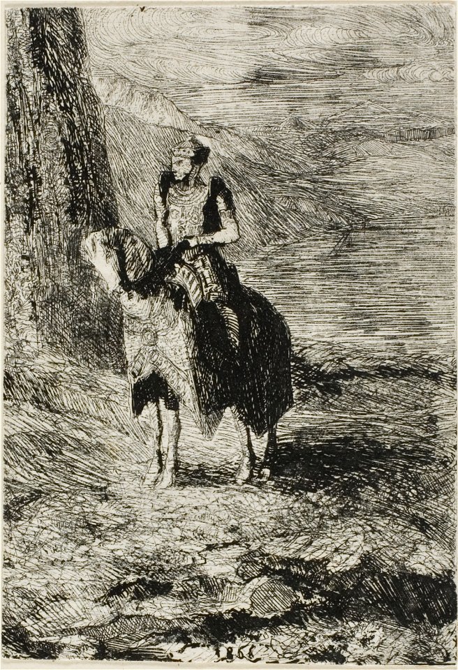 Redon - Horseman Waiting, 1920.1518