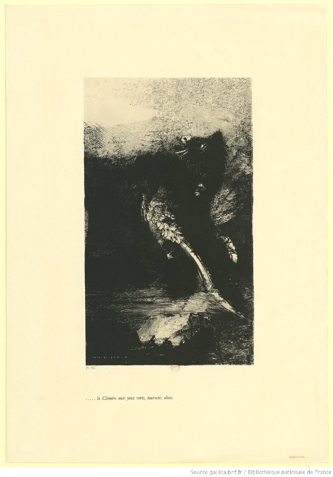 Redon - ... la chimère aux yeux verts tournoie, aboie, btv1b69510528