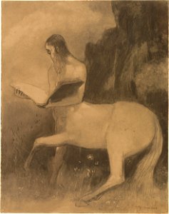 Redon - Centaur reading, 1880s
