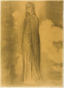 Redon - Beatrice, c. 1892. Free illustration for personal and commercial use.