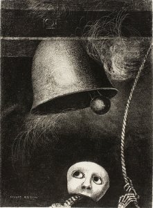 Redon - A Mask Sounds the Funeral Knell, plate three from To Edgar Poe, 1920.1572