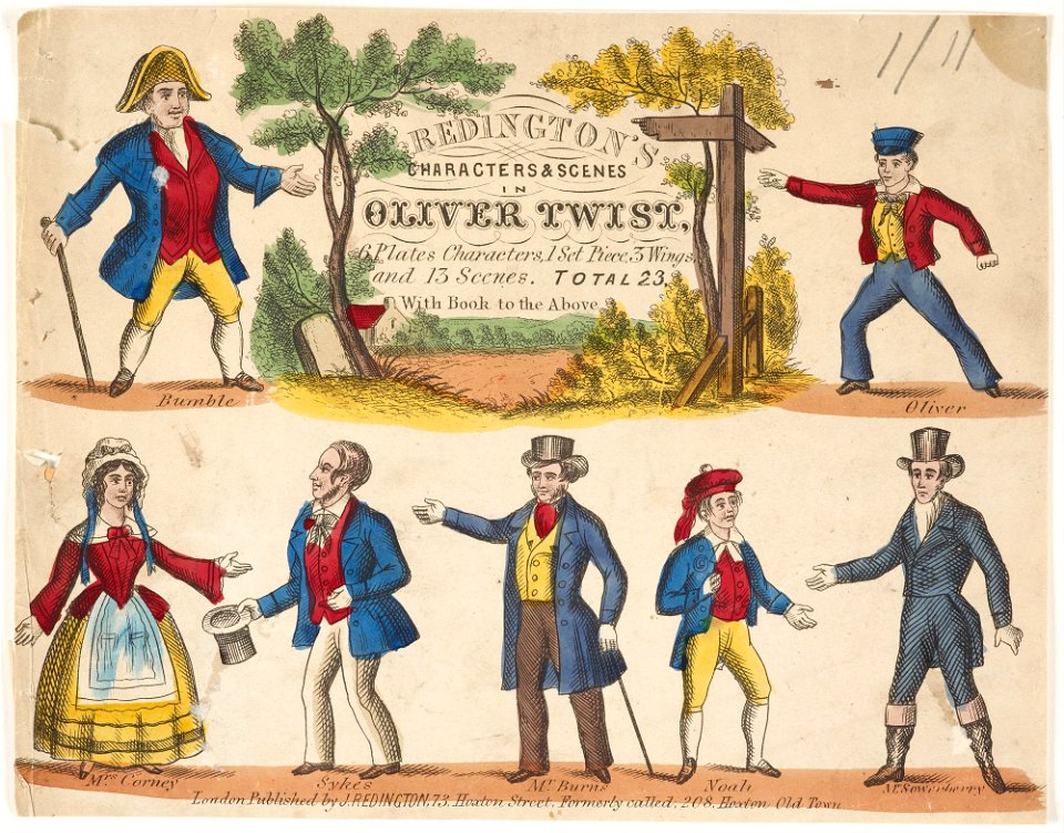 Redington, John - toy theatre sheet - Oliver Twist - Google Art Project (539174)
