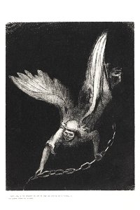 Redon - Après cela je vis descendre du ciel un ange qui avait la clef de l'abîme, et une grande chaîne en sa main, 0485488