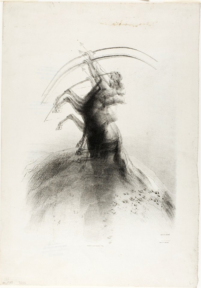 Redon - Centaur Taking Aim at the Clouds, 1920.1735