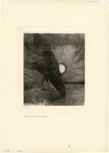 Redon - Ceaselessly by my side the demon stirs, plate 7 from Charles Baudelaire’s Flowers of Evil, 1920.1883