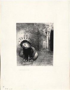 Redon - A Long Chrysalis, the Color of Blood, plate 2 of 6, 1920.1649
