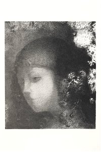 Redon - Children's head with flowers, 0600794