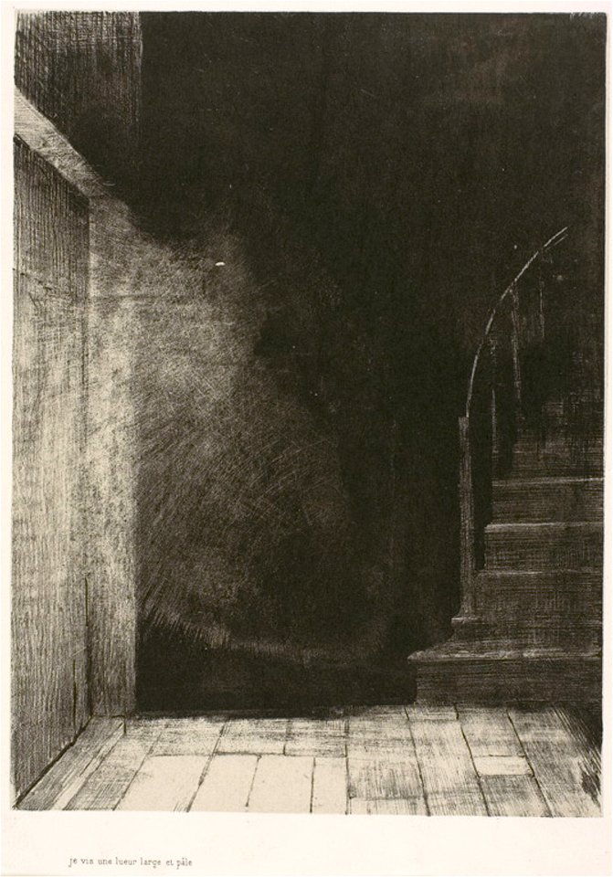 Redon - It Was a Hand, Seemingly as Much of Flesh and Blood as My Own, plate 4 of 6, 1920.1810